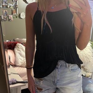 black AE high neck tank